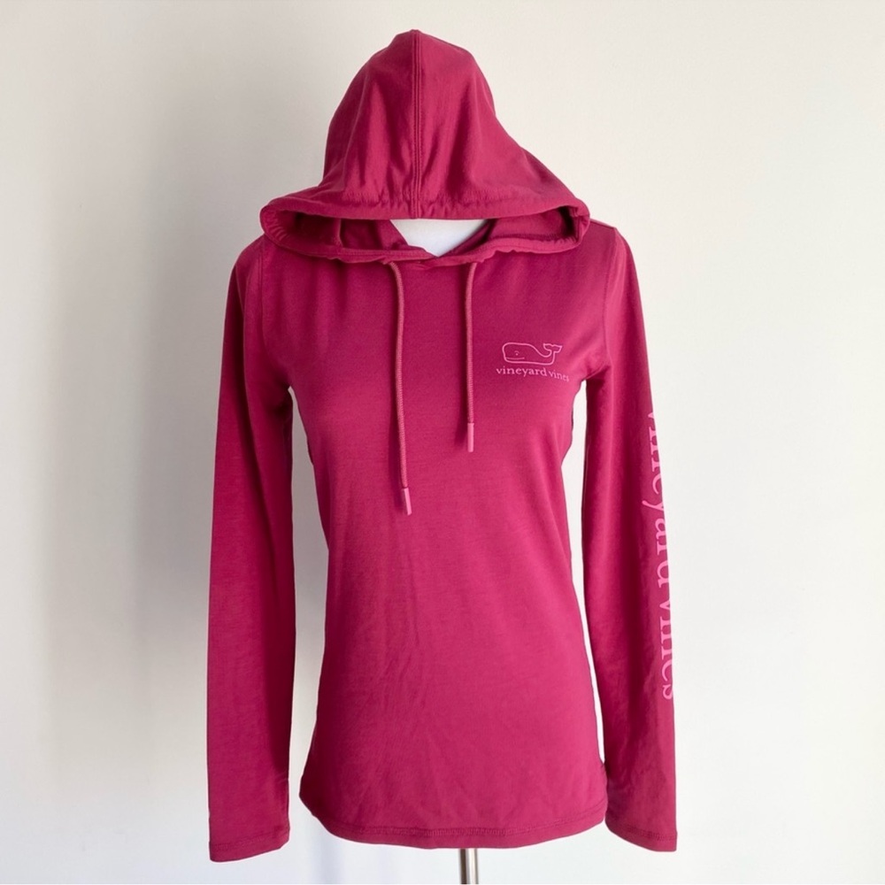 Vineyard Vines Performance Dark Pink Hoodie Sweatshirt